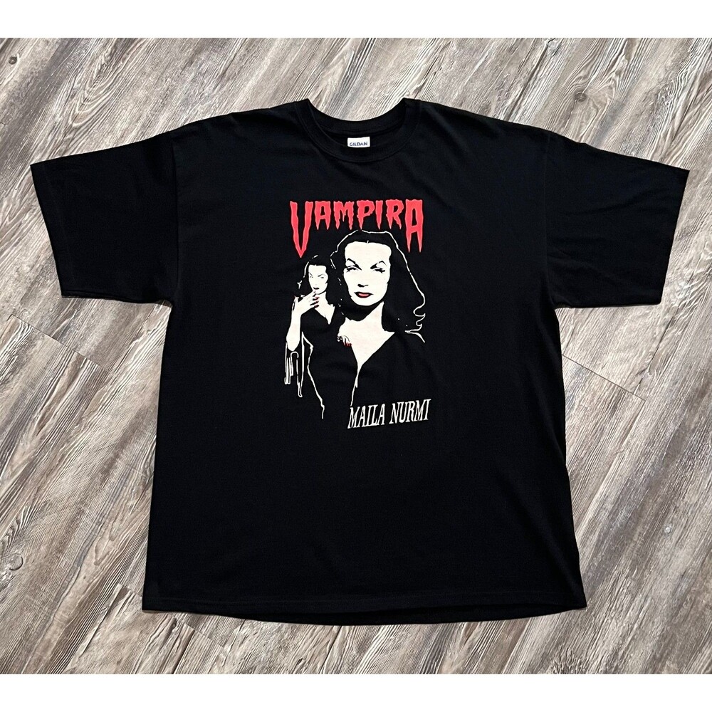 Vampira Maila Nurmi Graphic T-Shirt Black XL - Picture 1 of 6